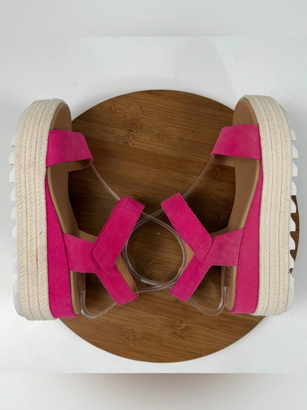 Sorel Cameron Pink Suede Platform Sandals